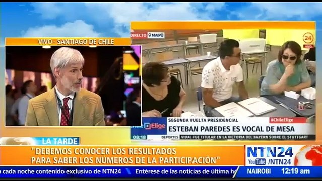 Director del Servicio Electoral en Chile entregó a NTN24 el balance de la segunda vuelta presidencial en Chile