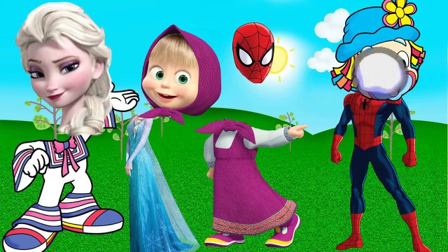 Cabeças Trocadas Patati Patata Spiderman Elsa frozem Masha e o urso Em Português Wrong Heads-G33eGqf00Po