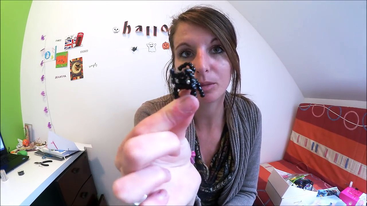 diy halloween chat noir en perle de rocaille