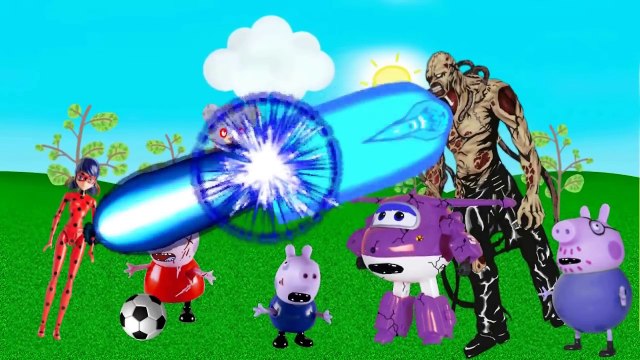 Peppa Pig Miraculous Ladybug George Pig lobisomen jet super wings viram zumbi totoykids-wMsa9EvyU8s