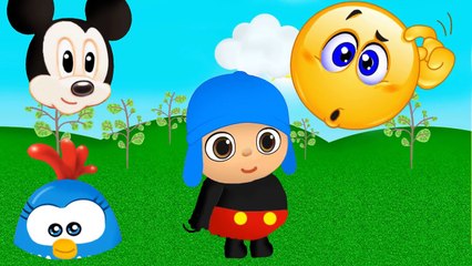 Troca de roupas bebe Monica - Galinha Pintadinha - Pocoyo - Mickey wrong heads-XRI385riqx4