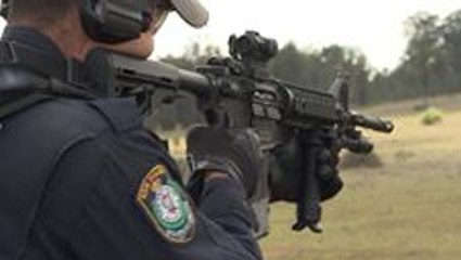 Specialist NSW Police Officers Armed With Semi-Automatic Rifles For Holiday Season