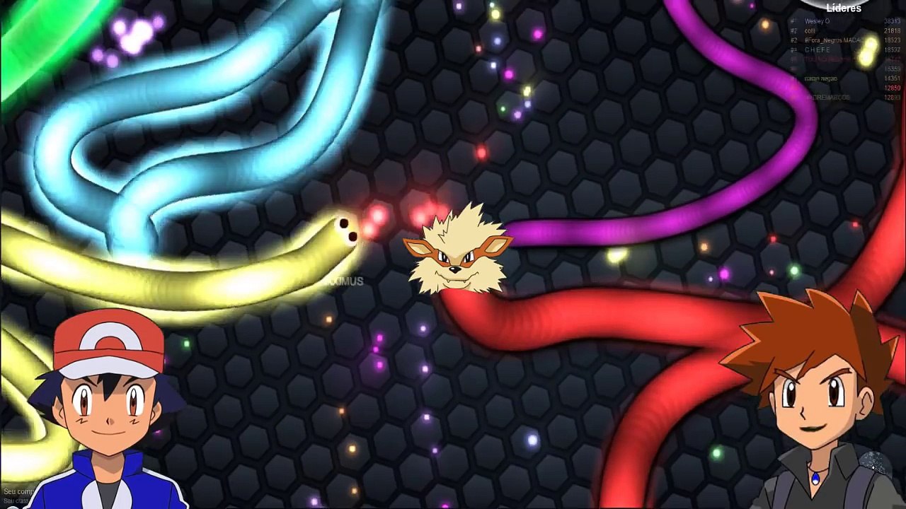 Ash vs Gary Slither.io Batalha de cobrinha Pikachu vs Arcanine totoykids cobra-xL-6uIzbyKU