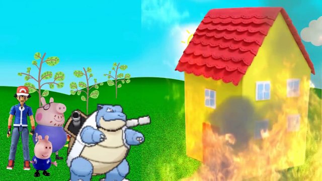 Peppa Pig 2 episódios George Pig e dragão e monstro queima casa papai pig totoykids-Wc7Qvi_x1CA