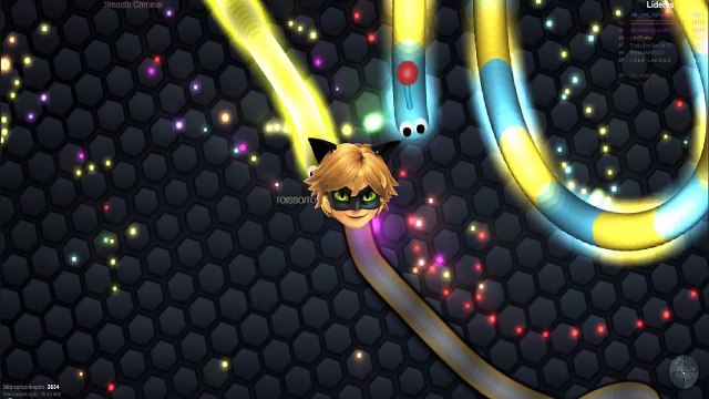 Slither.io Cat Noir vs Super Sonic batalha de cobrinha snake cobra gigante totoykids-0CYAb7umNR4