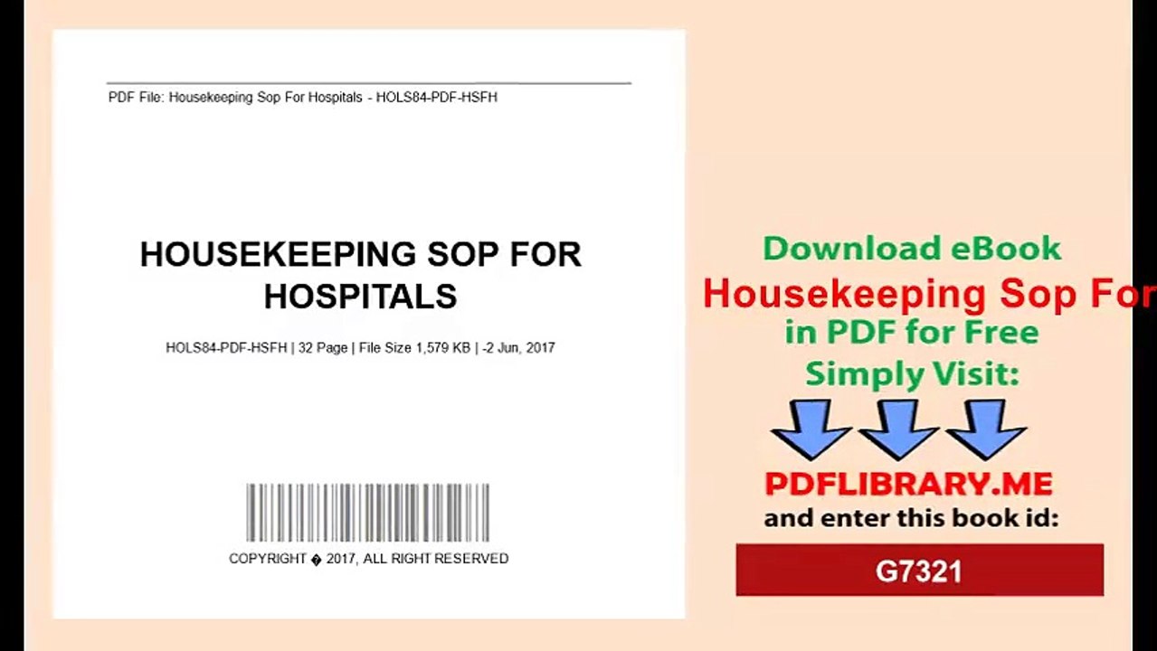 Housekeeping Sop For Hospitals