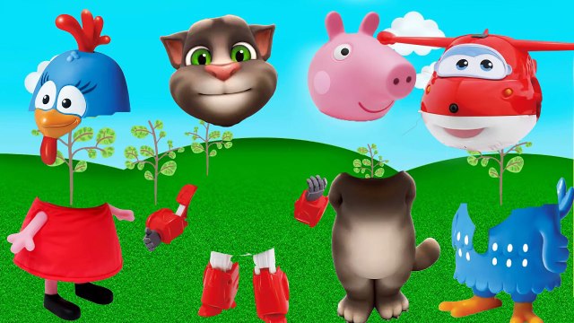 Wrong Heads - Cabeças trocadas talking tom galinha pintadinha Jet Super Wings Peppa Pig-Yj68BIs0EOM