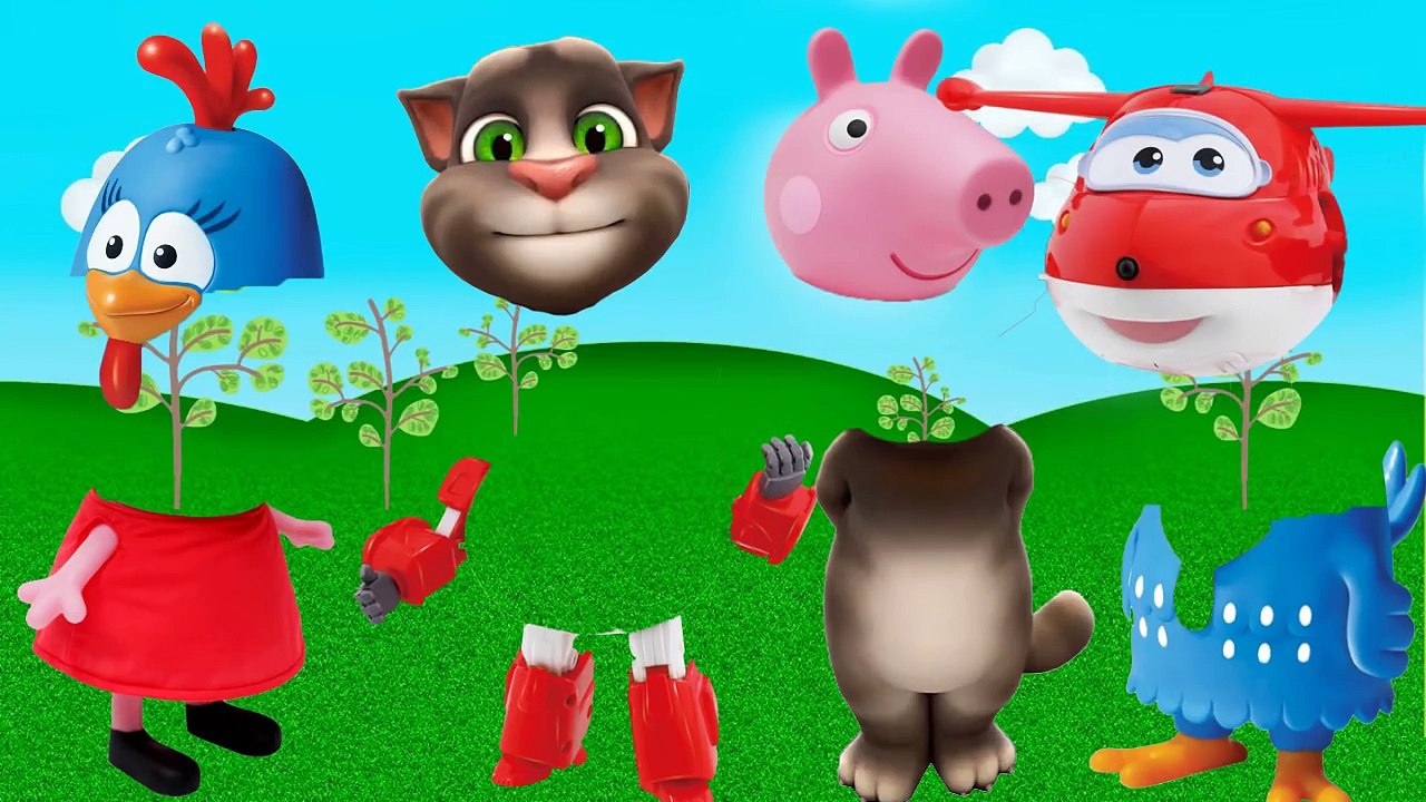 Wrong Heads - Cabeças trocadas talking tom galinha pintadinha Jet Super Wings Peppa Pig-Yj68BIs0EOM
