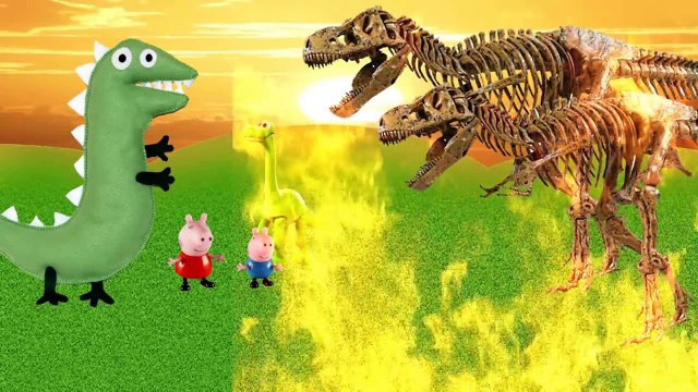 Peppa Pig George Pig Godzila Dinossauro fogo e gelo bom dinossauro TOTOYKIDS-6SVHMMKrAAs
