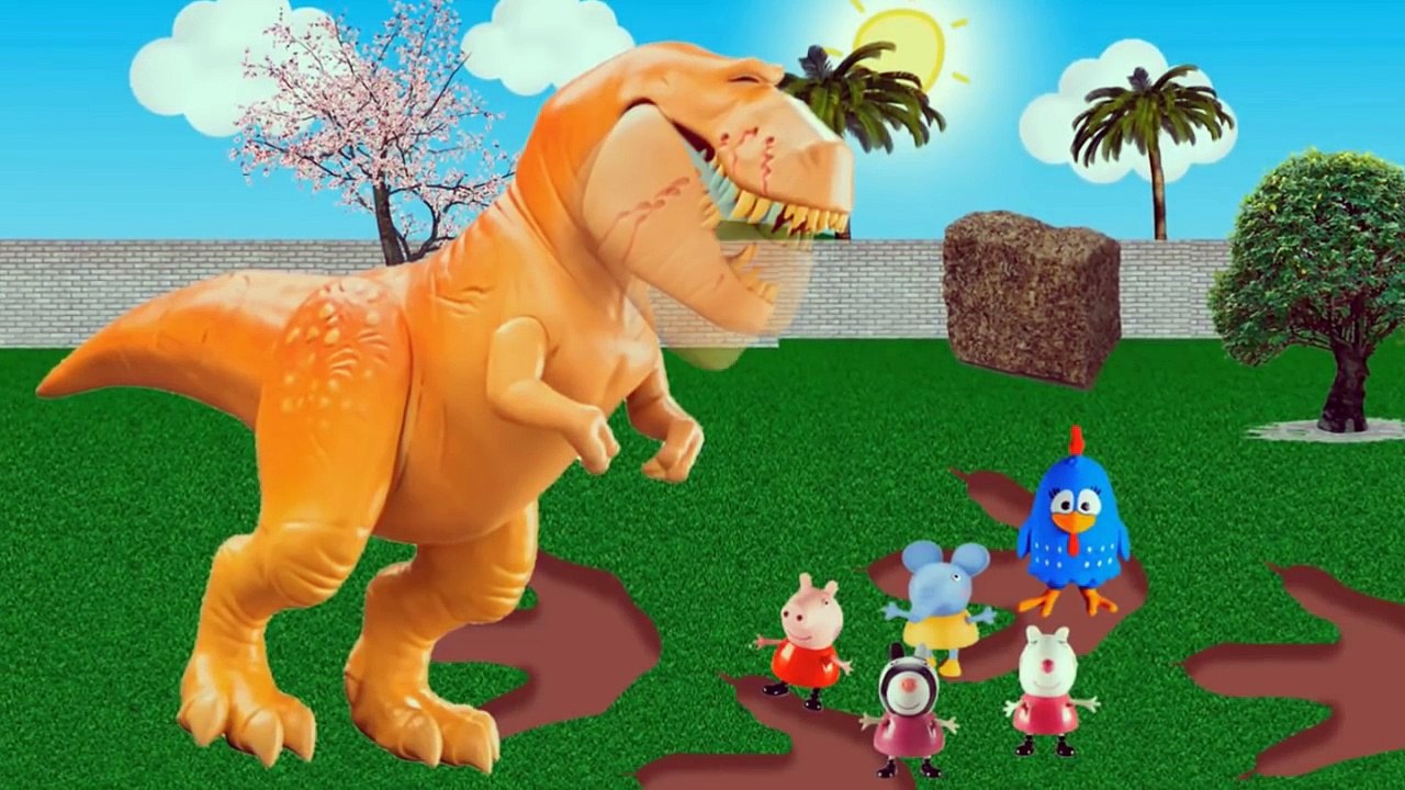 Peppa Pig George Pig são comidos por dinossauro pimenta bom dinossauro totoykids-oQLkiFQf5eE