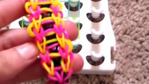 Pulsera De Gomitas Modelo Escalera // How to make the rainbow loom bracelet: Ladder
