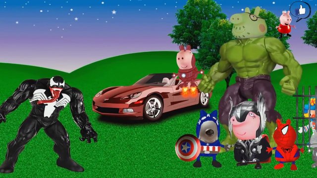 Peppa Pig vingadores Spider man Capitão America Hulk Thor homem de ferro VC Venom-8vMRlvsTdM8