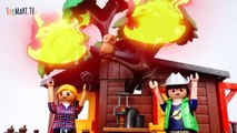 Fire~! My Treehouse Is On Fire, Playmobil Fire Rescue Station & Ladder Unit Toys-Z0xf7FhWVeQ