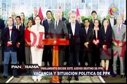 Vacancia presidencial: Parlamento decide este jueves destino de PPK