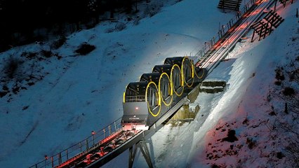 The world's steepest funicular railway opens in Switzerland