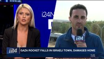 i24NEWS DESK | Gaza rocket falls in Israeli town, damages home | Monday, December 18th 2017