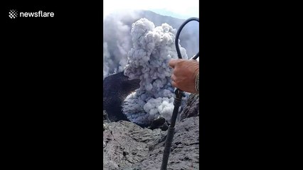 Inside Mount Agung volcano