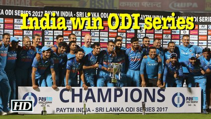 India win ODI series against Sri Lanka