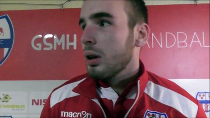 La réaction d'après-match de Yannis Jourdan (GSMH GUC) après la défaite contre le Montpellier Handball