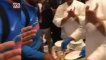 Rohit Sharma celebrating his 3rd 200 | Wedding Anniversary with Team India in Dressing Room
