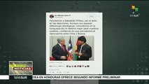 Mandatarios latinoamericanos felicitan a Sebastián Piñera