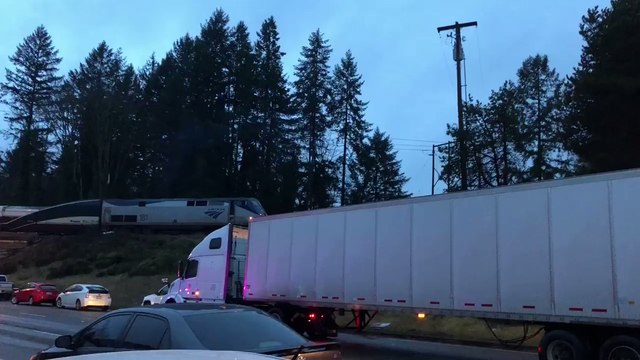 Amtrak Train Derails Off Bridge Onto Interstate 5 in Washington