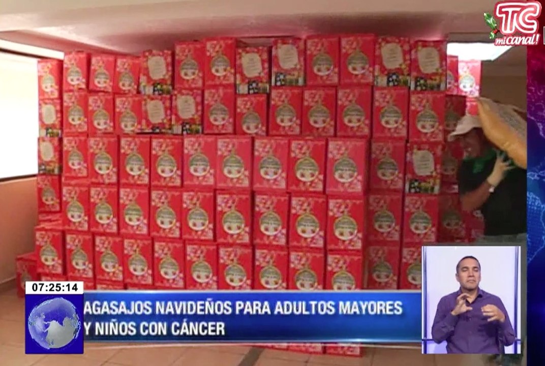 Agasajos navideños para adultos mayores y niños con cáncer