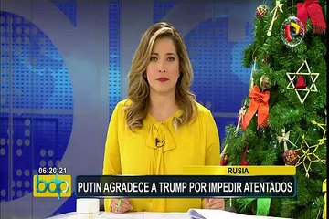 Rusia: Putin agradece a Trump por impedir atentados