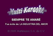 La Industria Del Amor - Siempre te amaré (Karaoke)