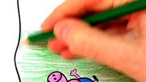 Coloring Peppa Pig and Her Friends in different colors - Learning Colors Video For Kids