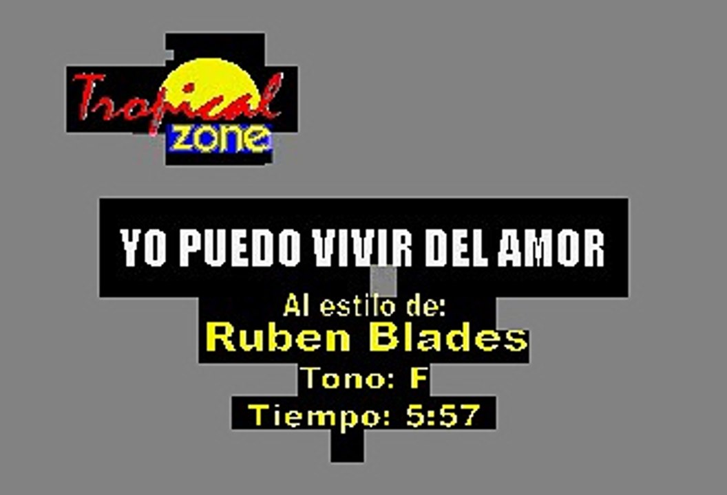 Yo Puedo Vivir Del Amor - Rubén Blades (Karaoke)