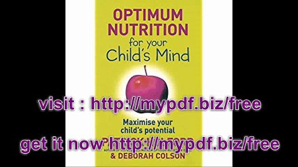 Optimum Nutrition for Your Child's Mind