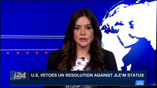 i24NEWS DESK | U.S. vetoes UN resolution against J'lem | Monday, December 18th 2017
