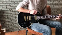 DCustomGuitar - Custom Left Handed Les Paul Black Beauty 2 Pickups Guitar