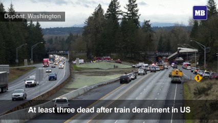 Three dead, 100 hurt in US train derailment- police