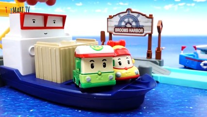 Giant Shark in The Brooms Harbor~! Robocar Friends It's Rescue Mission-vxnyF20e35s