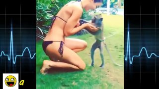 Try Not To Laugh - (খুবই হাসির দৃশ্য) Whatsapp Funny girl with Monkey 2017-K-4FwLt1N4g