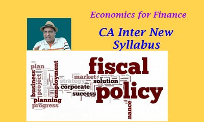 Fiscal Policy - Meaning and Objectives. Economics for finance. CA Inter economics