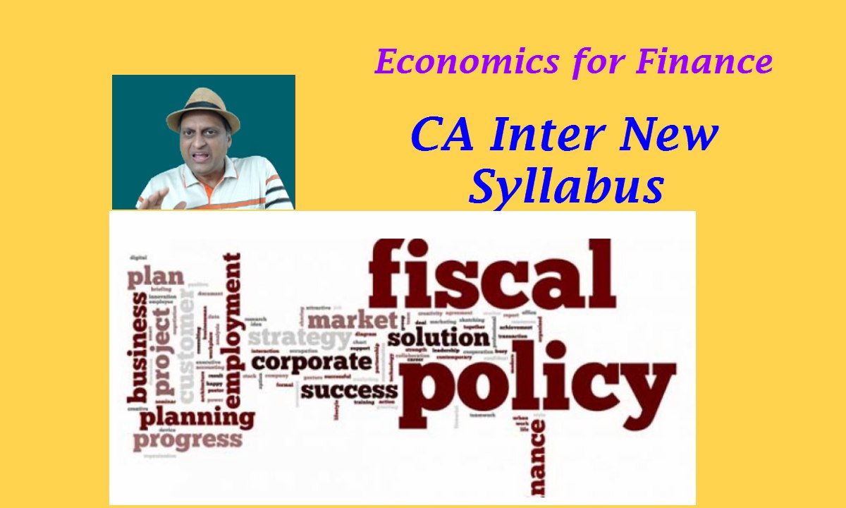 Fiscal Policy - Meaning and Objectives. Economics for finance. CA Inter economics