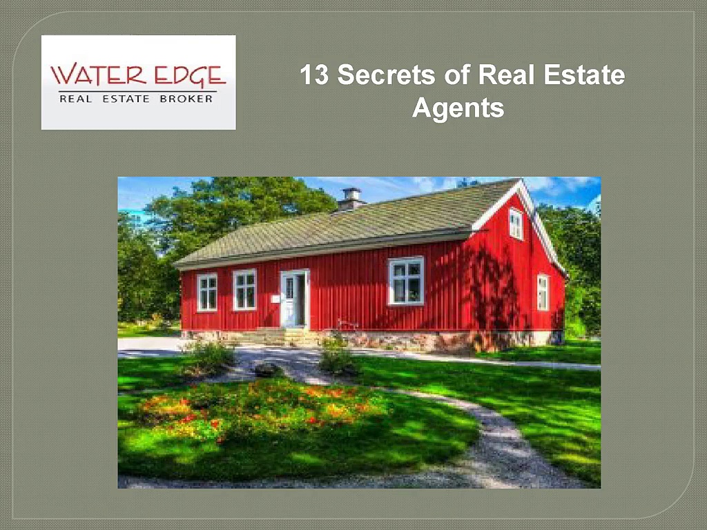 13 Secrets of Real Estate Agents