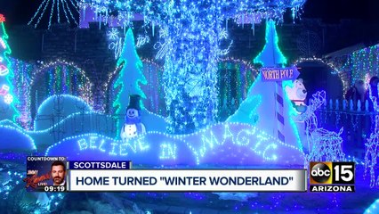 Man turns Scottsdale home into winter wonderland