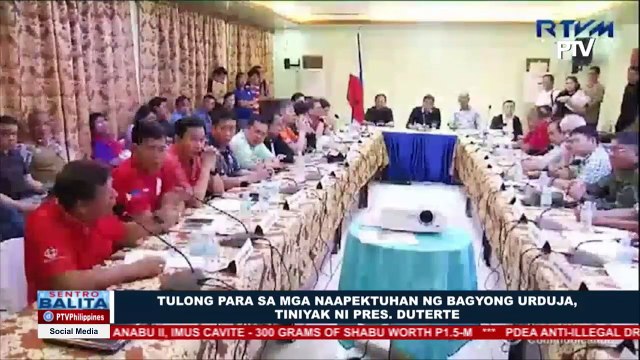 Tulong para sa mga naapektuhan ng Bagyong #UrdujaPH, tiniyak ni Pangulong Duterte