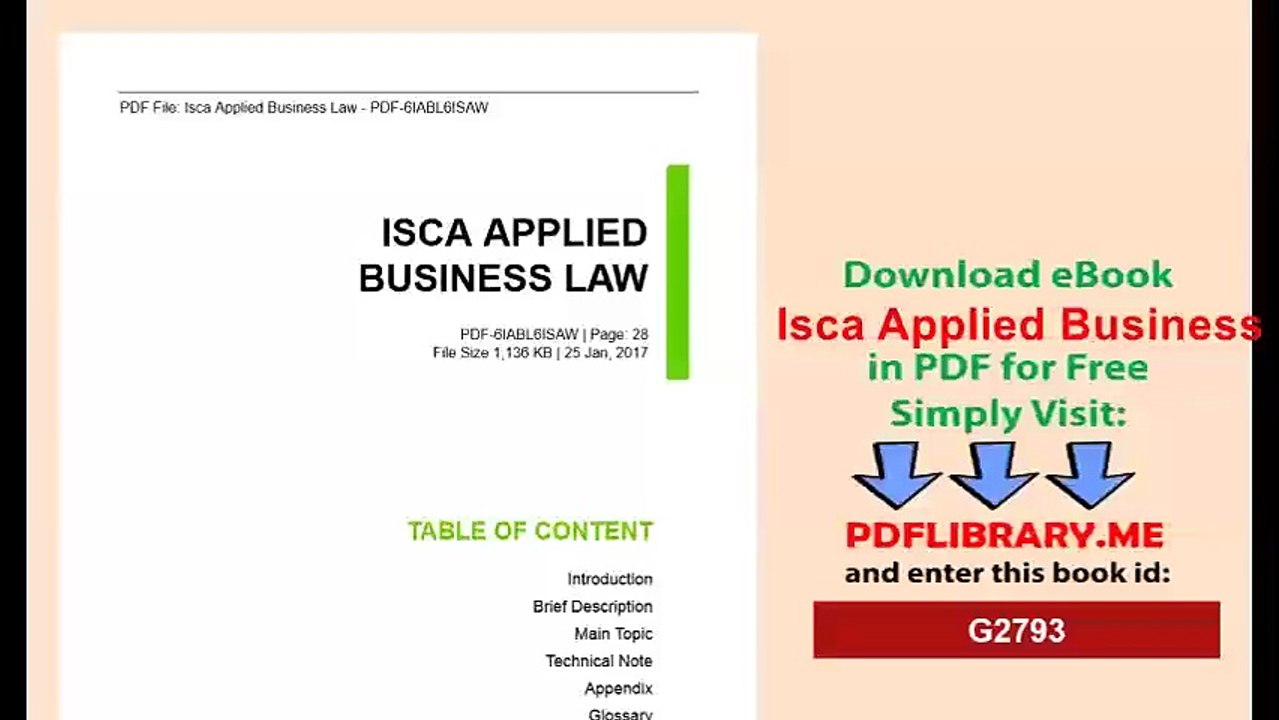 Isca Applied Business Law