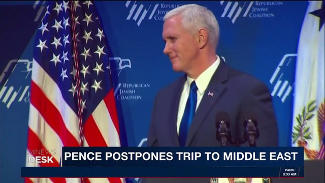 i24NEWS DESK | Pence postpones trip to Middle East | Tuesday, December 19th 2017