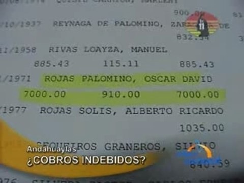 ¿COBROS INDEBIDOS? - ANDAHUAYLAS