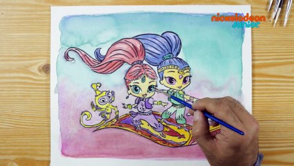 1, 2, 3… Coloriage ! | Shimmer & Shine : Le tapis volant | NICKELODEON JUNIOR