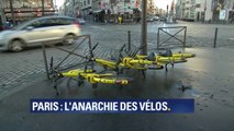 Dans la Seine, par terre, dans les bacs à fleur... A Paris, les vélos en libre-service se retrouvent n'importe où