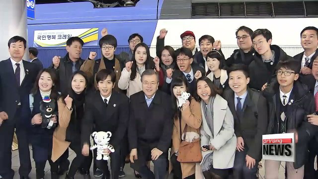 Lunch with South Korean President Moon Jae-in on exclusive presidential train to PyeongChang Winter Olympics