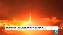 Saudi Arabia: Army intercepts missile fired by Houthis from Yemen, 