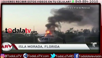 Helicóptero Médico se incendia mientras aterrizaba-Al Rojo Vivo-Video